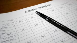 Training log showing consistent weekly sessions over time